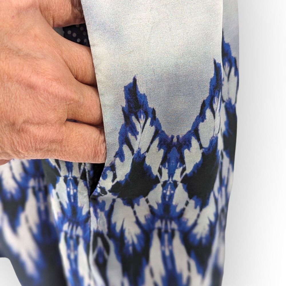 Decode 1.8 Silk Halter‎ Sun Dress Women's 0 Boho Batik Ikat Anthropologie Aztec - Picture 5 of 13